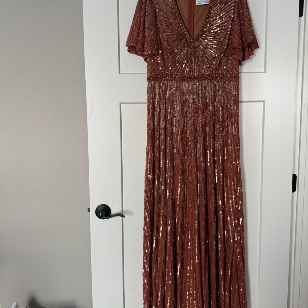 Mac Duggal Copper Evening Gown - Picture 6 of 9